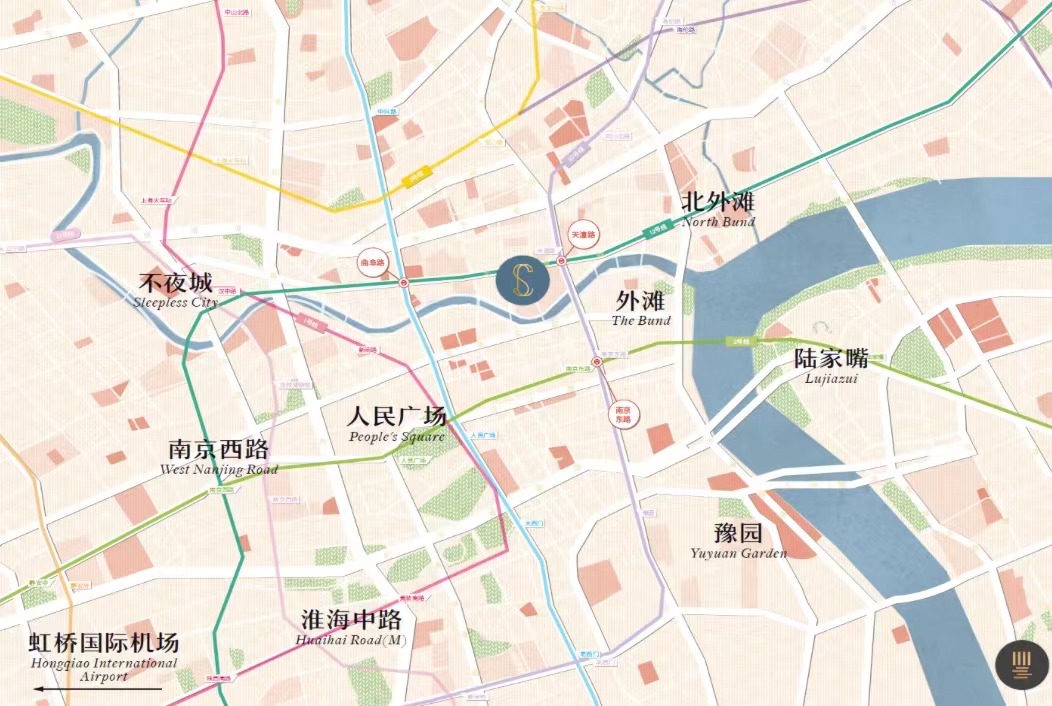 苏河湾中心交通区位图